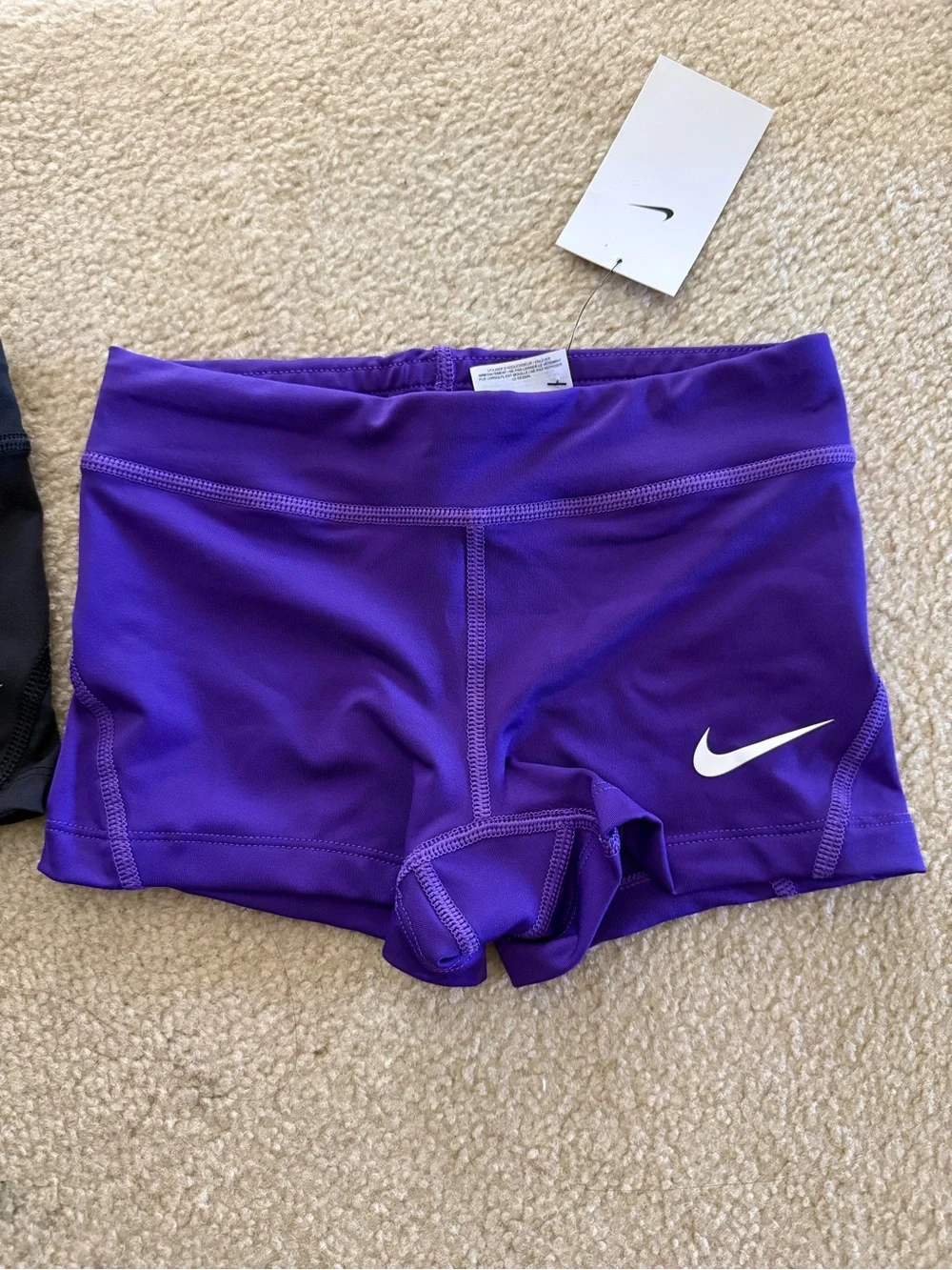 NWT Nike Girls Dri-Fit Bike Gymnastics Athletic Shorts - Black & Purple
